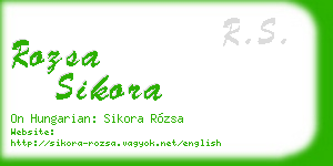 rozsa sikora business card